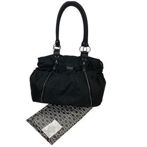 Carter's Nylon Black Multi Pocket Large Size Shoulder Diaper Bag & Changing Pad